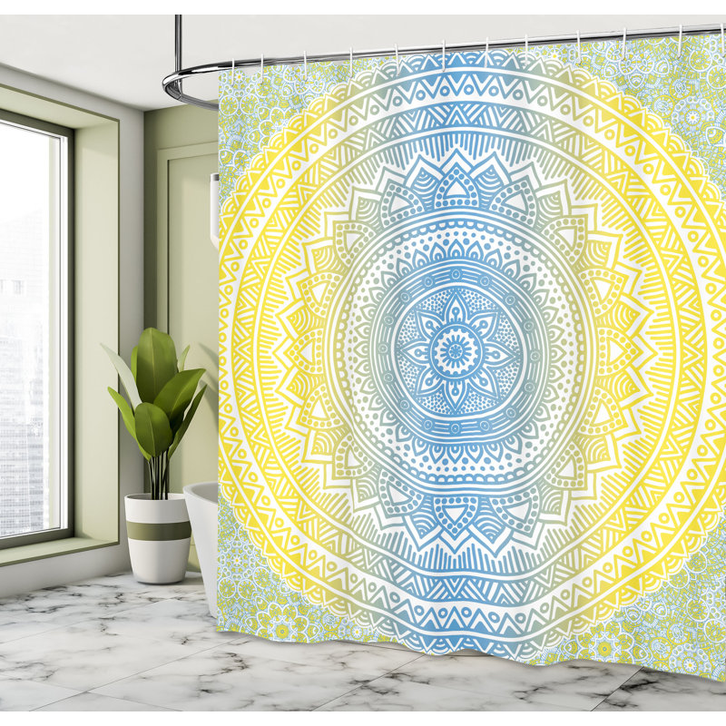 Shower Curtain with Hooks Included, 75"H x 69"W