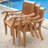 Masten 6 - Person Teak Wood Patio Dining Set with Round Table-362882971-380004502