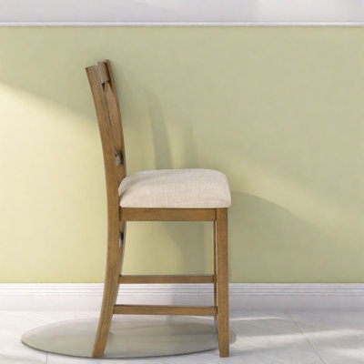 Ensemble de 4 chaises de salle à manger peu encombrantes, lin en bois de chêne, dossier campagnard, cuisine