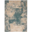 Tapis ivoire / bleu sarcelle à motif abstrait Greater Taree-1934836135
