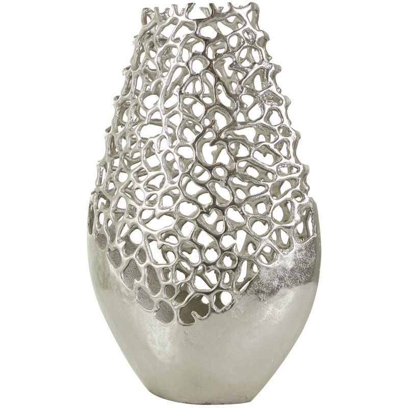 Baudel table vase, Argent, H 20,65 po x l 13,5 po x P 5,5 po