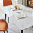 Large Rectangular Table with Strong Metal Base Modern Stone Dining Table For Kitchen 1.6m