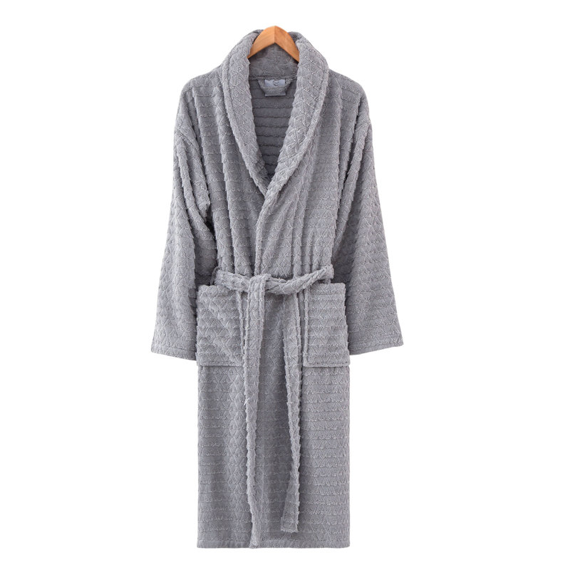 Peignoir 100% coton éponge, S, Gris