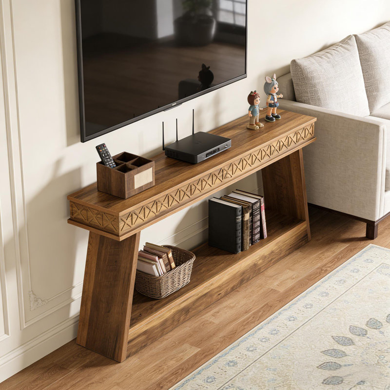 Two-Tiered Console Table: Versatile Entryway Sofa Table | Gift Idea, Brown