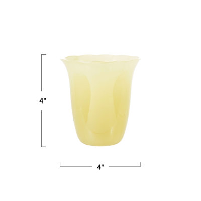 Sunwashed Scalloped Glass Tumbler