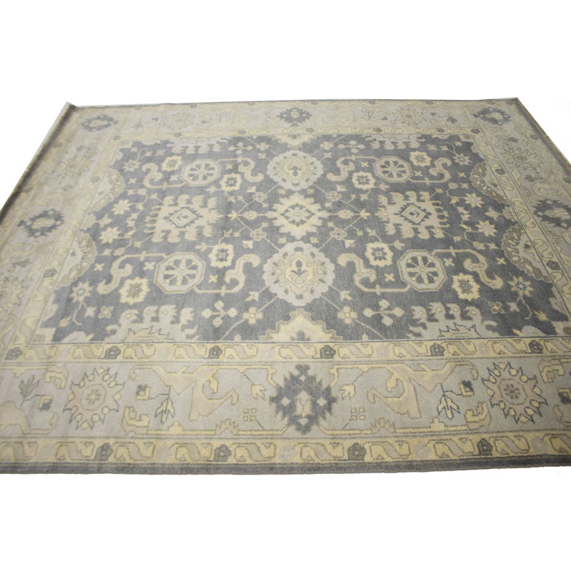 Tapis oriental gris Oushak Chobi Mute 10X14