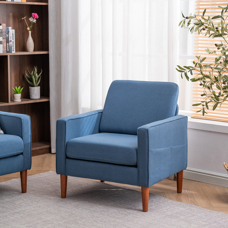 Fauteuil Charliese, Lin bleu