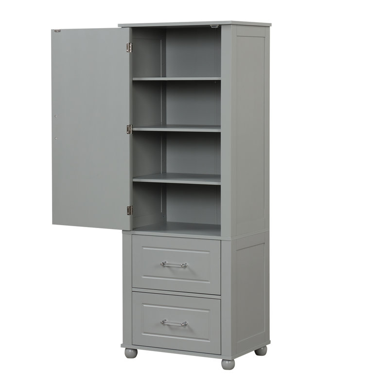 Azaan Freestanding Bathroom Cabinet, Gray