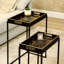 Athallia Metal Nesting Table for Living Room Furniture, Modern Nest of End Table, Side Tables with Glass Top