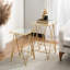 Ensemble de tables d'appoint en métal avec plateau en verre Giglio-1178681142