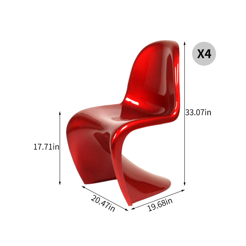 Chaises d'appoint simples en plastique ABS peintes