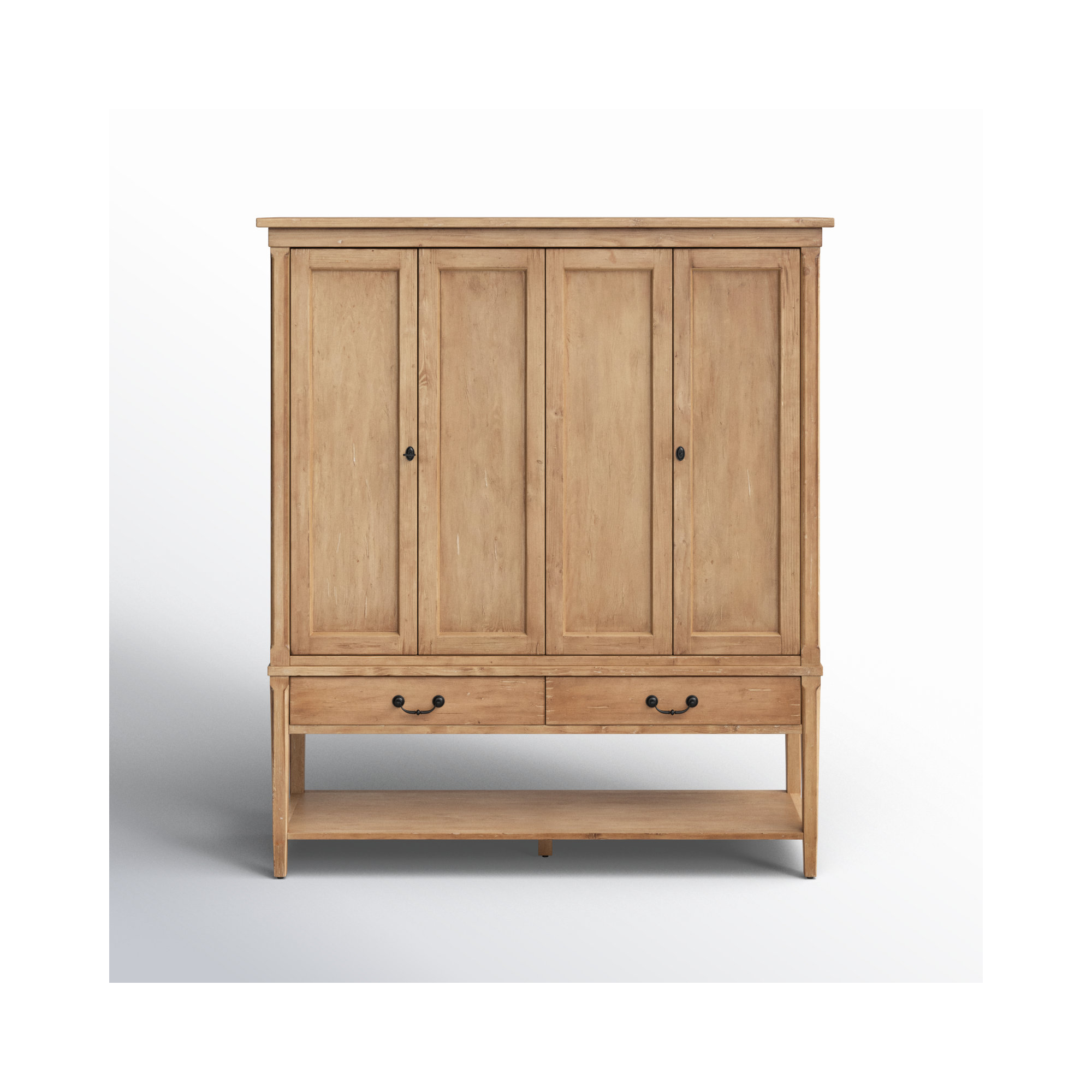 Annabel Solid Wood 4 - Armoire, Aged Light Pine
