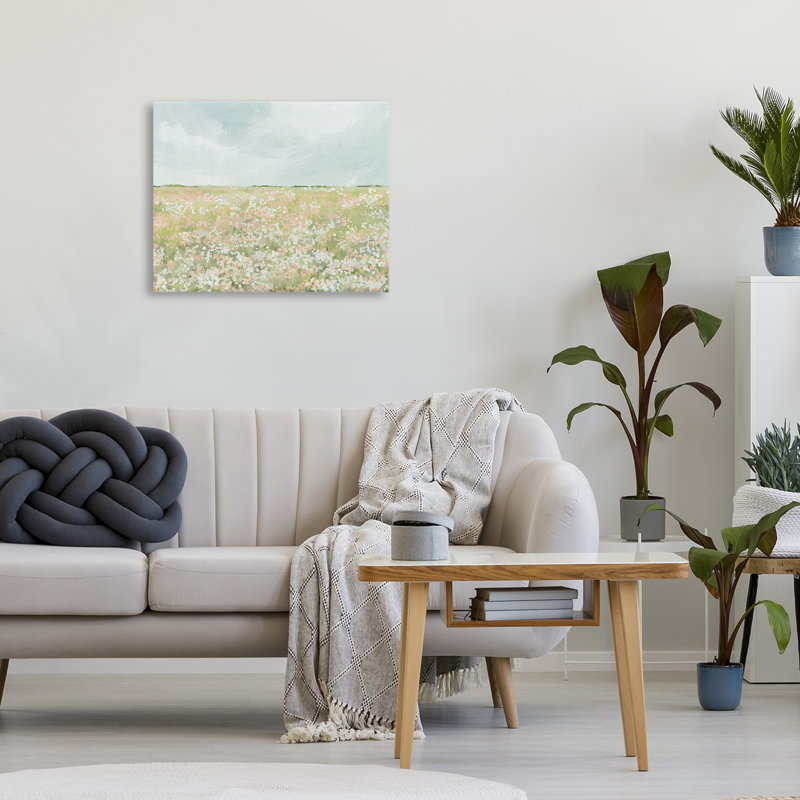Toile de paysage Budding Field, conception par Leah Straatsma, H 16 po x l 20 po