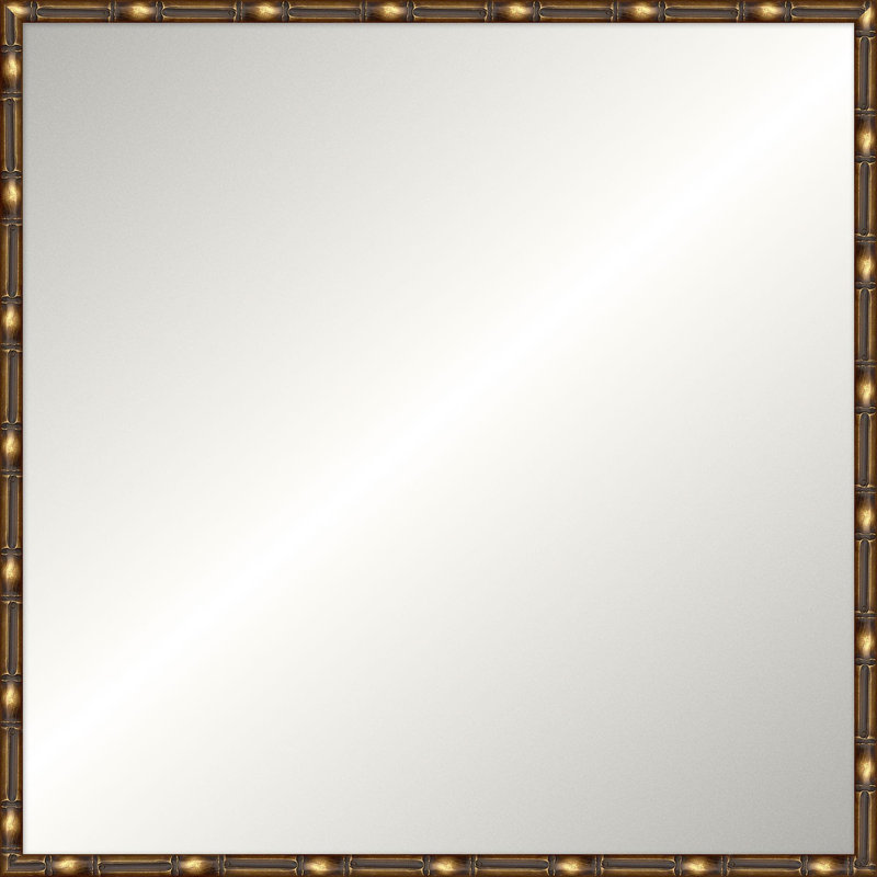Miroir en bois massif, 37,75 po x 37,75 po, Carré