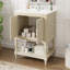 Meuble-lavabo de luxe moderne de 24 po avec lavabo en céramique, meuble de salle de bain avec tablette ouverte et rangement fermé-1693612674