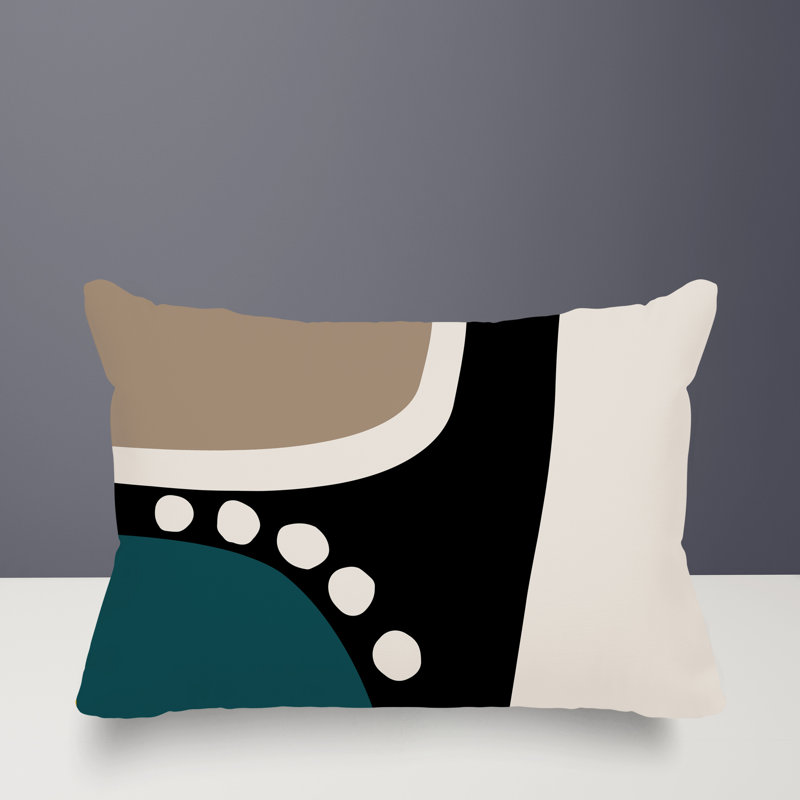 Coussin lombaire réversible intérieur / extérieur Sofi Minimalist, H 14 po x l 20 po, Émeraude