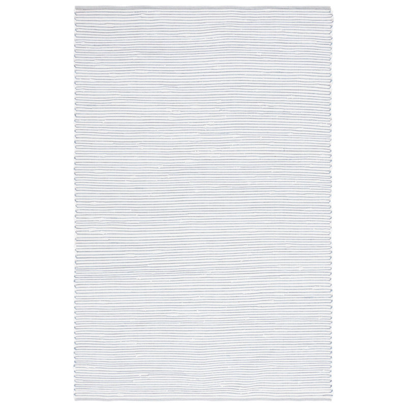 Striped Cotton Flatweave Area Rug, Rectangle 244 X 305cm