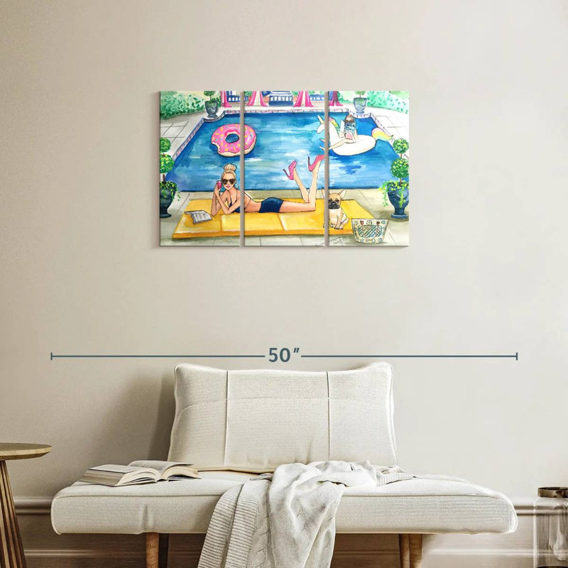 Gillard Summer Pool Party, 20" H x 33" W