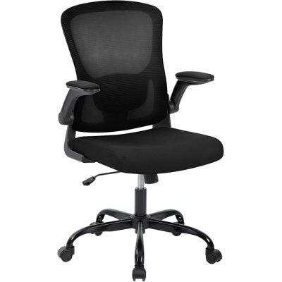 Ergonomic Mesh Office Chair with Adjustable Lumbar Support & Flip-Up Armrests – Breathable Rolling Computer Chair for Home Office and Study by Inbox Zero