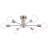 Theis 22in. 6 light Semi Flush Mount Sputnik Chandelier Modern Linear Kitchen Ceiling Mount Light-1800823241