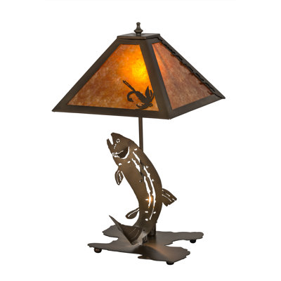 21"H Leaping Trout Table Lamp