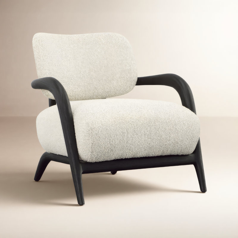 Arcona Boucle Upholstered Occasional Chair, Brown