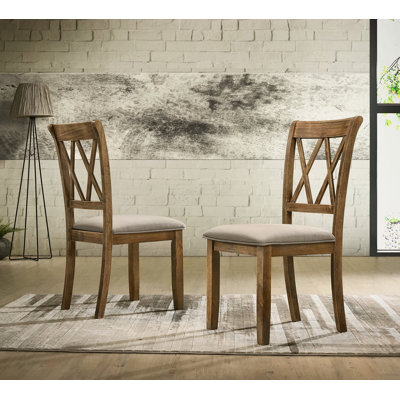 Ensemble de 2 chaises rembourrées en tissu