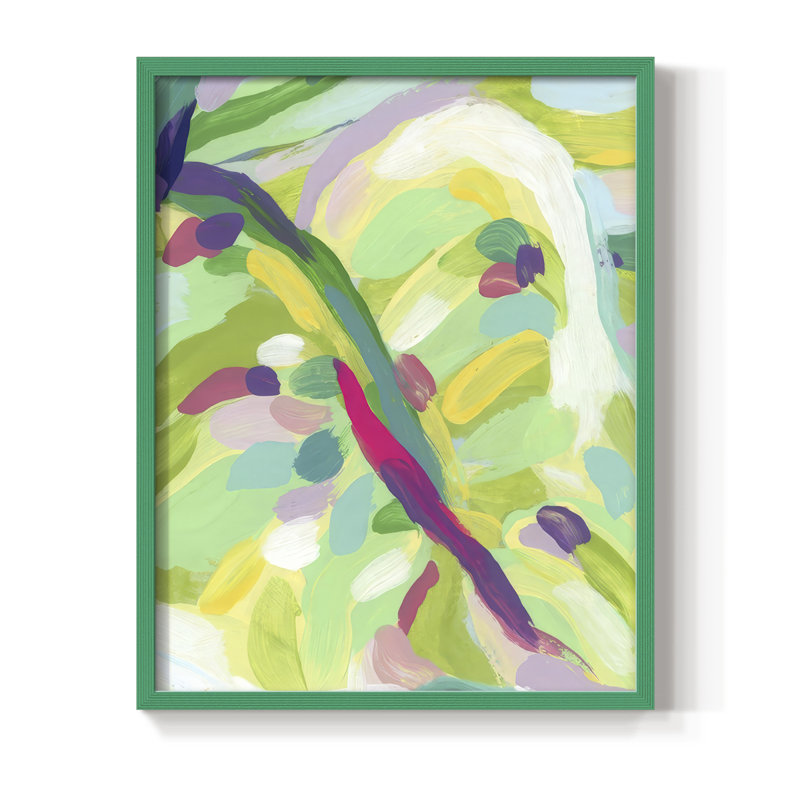 «Bright Tropical Abstraction VI», H 15 po x l 12 po, Vert