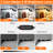 Desk Lamp with Round Stand & Clamp, Magnifier LED Lamp, Adjustable Height Table Light
