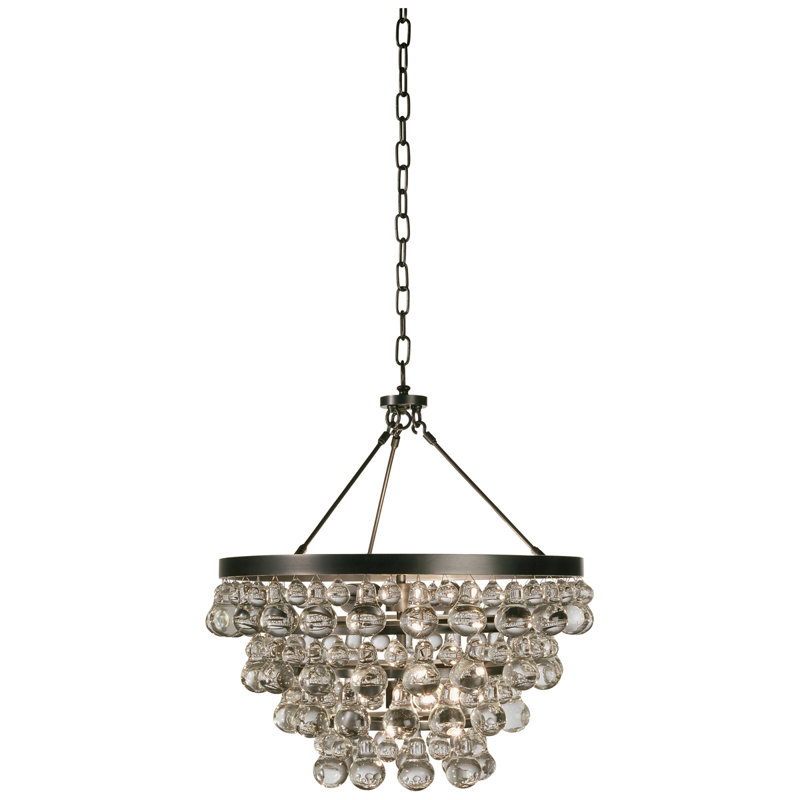 Lustre spectaculaire à 4 lumières Bling Bling, Bronze patiné foncé