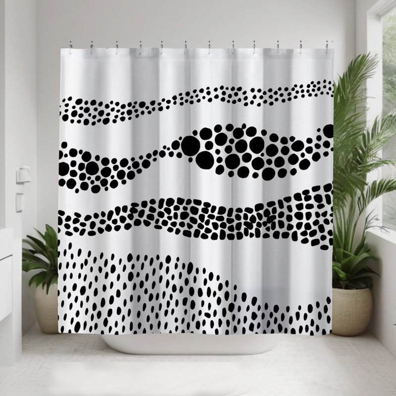 Rideau de douche Coco, Noir