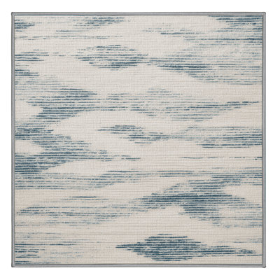 Machine Washable Abstract Gray Area Rug
