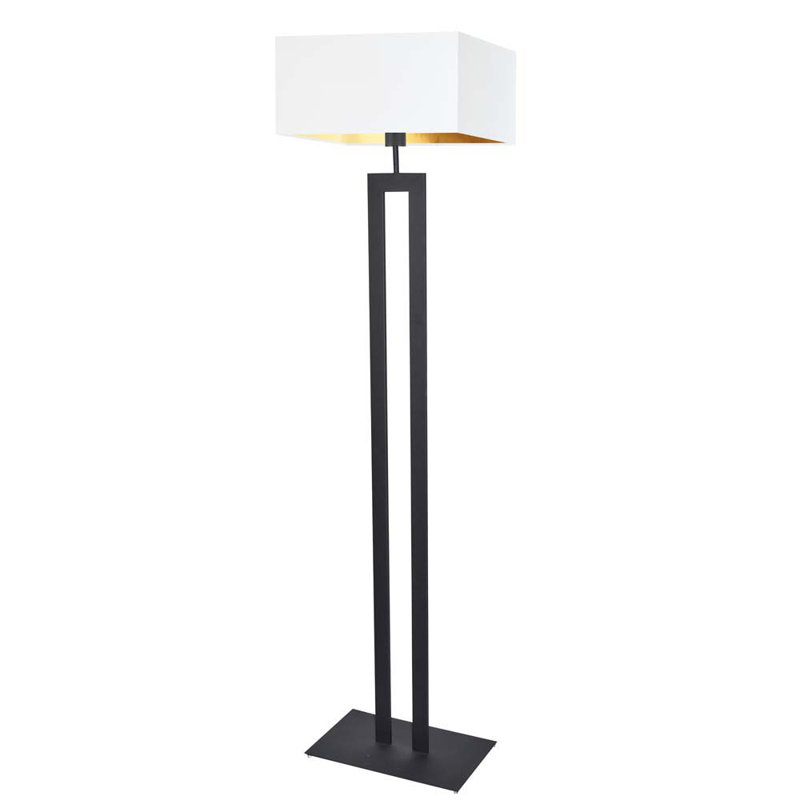 Salguero 161cm Traditional Floor Lamp, Black, White
