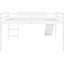 Lit mezzanine blanc avec glissade stable - Fabriqué en bois massif à souhait
