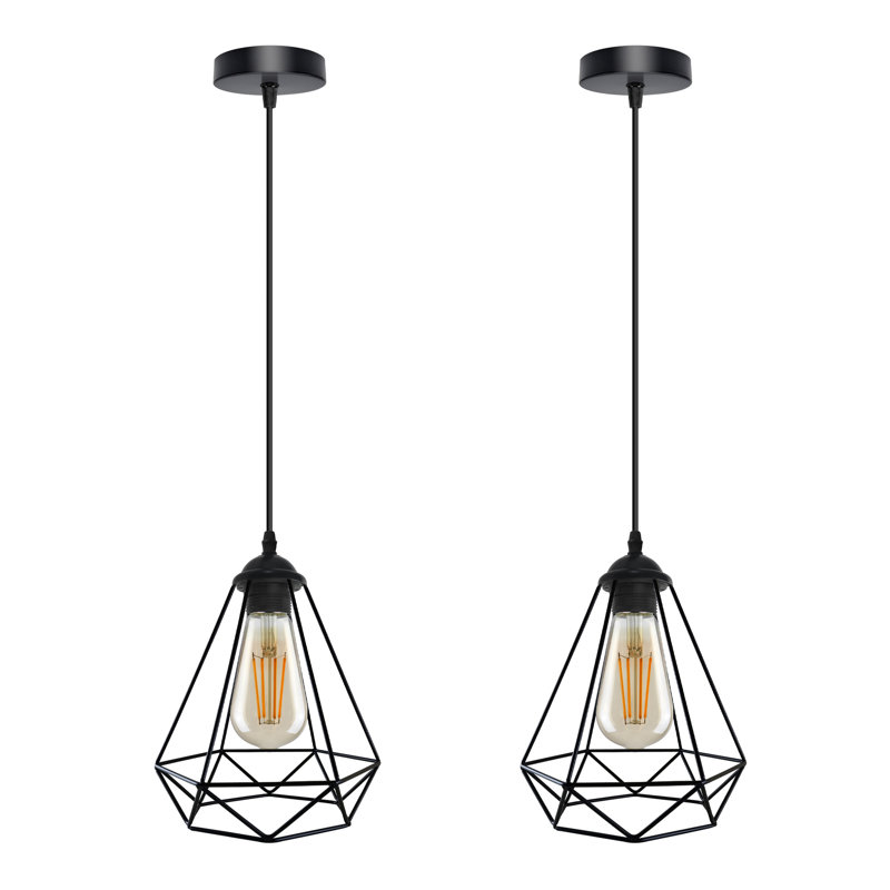 Olmeda 1 - Light Black Geometric Pendant, Yes