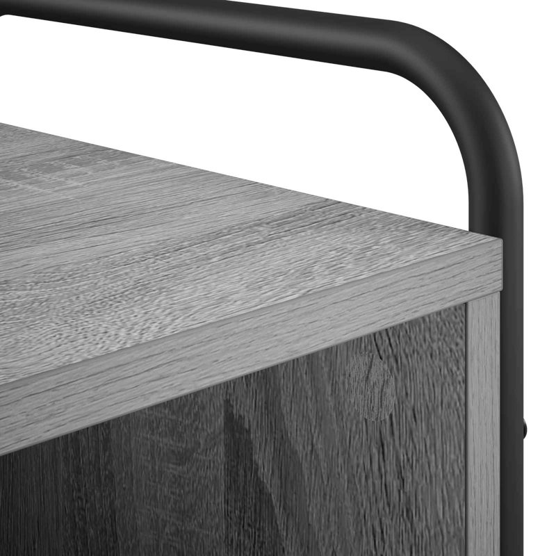 40 cm W Galvanised Steel Bedside Table, Grey Sonoma