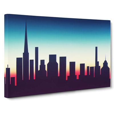 Splendid Skyscraper Skyline - Wrapped Canvas Print