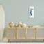 Tortue bleue nageant sur toile par Kamdon Kreations-290211488
