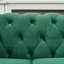 Canapé en tissu d'ameublement en velours de 67 po avec accoudoirs roulés et têtes de clous Chesterfield 67 po, canapé rembourré de style Mid-Century, canapé 2 places pour salon, bureau, appartement, vert-1639090311
