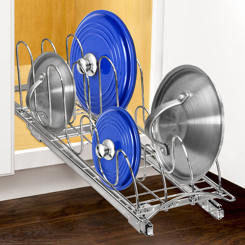 LYNK PROFESSIONAL Slide Out Baking Pan and Pot Lid Organizer for Cabinet, 