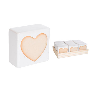 Bloc de présentation en céramique  S / 9 Home Decorations Valentines