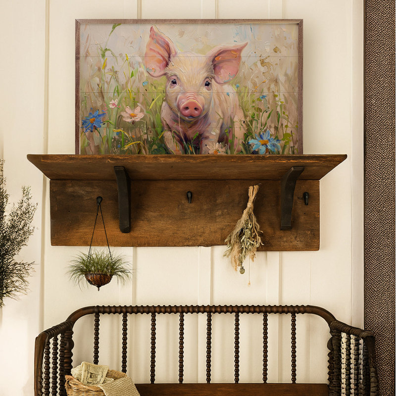 Joli cochon par Petals Prints Design, H 10 po x l 16 po