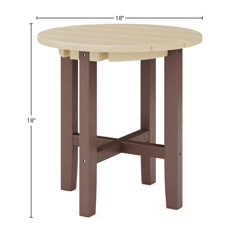 Table d'appoint ronde Iser, Sable Tybee, Brun pacane