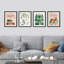 «Merry Christmas Pine» et impression de cerf sur papier, impression de 4 pièces-97770504-97770505
