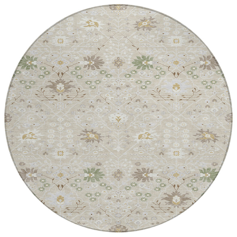 Tapis d'intérieur / extérieur brun Elara , 8 pi x 8 pi