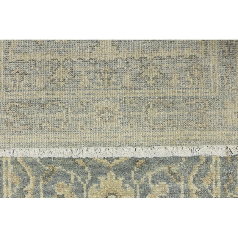 Muted Wool Floral Area Oriental Rug, Runner 2'6" x 9'11"