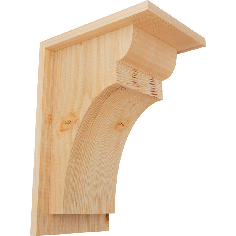 Yorkshire Yorktown avec plaque arrière, H 14 po x l 7,5 po x P 10 po, Sapin de Douglas, Lisse
