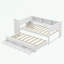 Lit de jour simple avec couchette, tiroirs de rangement et tablettes latérales-379188840-379188841