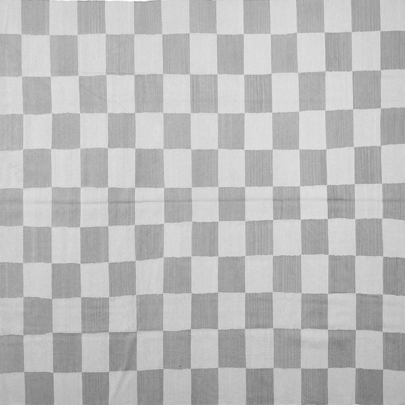 Tapis gris tissé à la machine Sydnee, Carré 5 pi