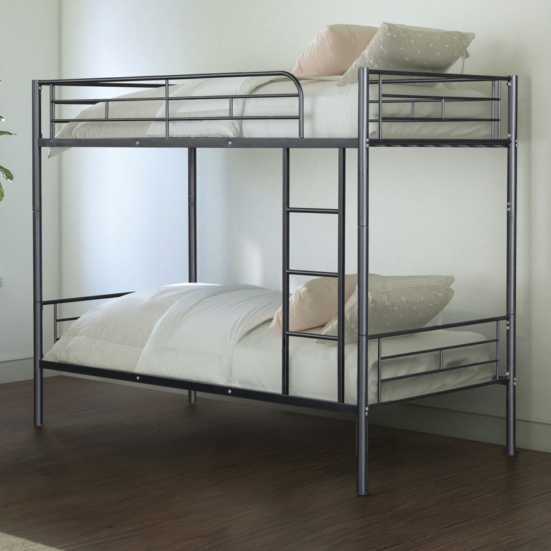 Structure simple en métal de style contemporain avec échelle attachée, Noir, noir, noir, noir